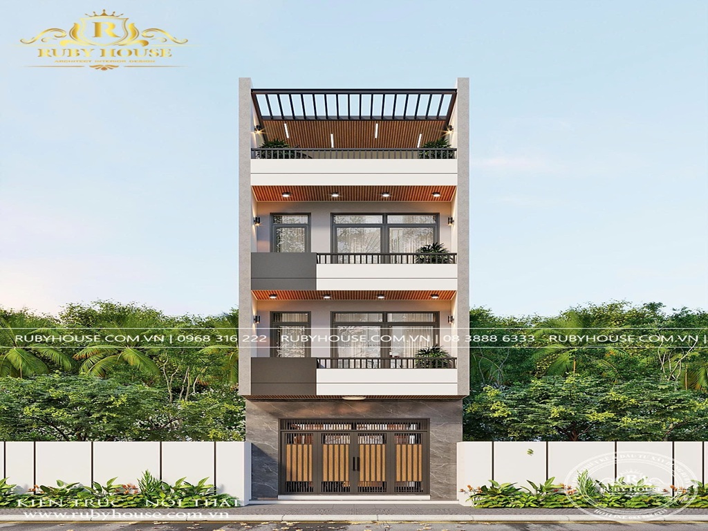 Nhà phố 4 tầng hiện đại 4.2×13.8m tại Hải An – Không gian sống nhẹ nhàng, tinh tế
