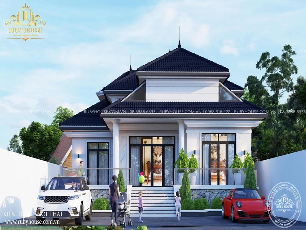 Biệt thự sân vườn đẹp nhất An Dương 2025 – Công trình do RUBYHOUSE thiết kế thi công